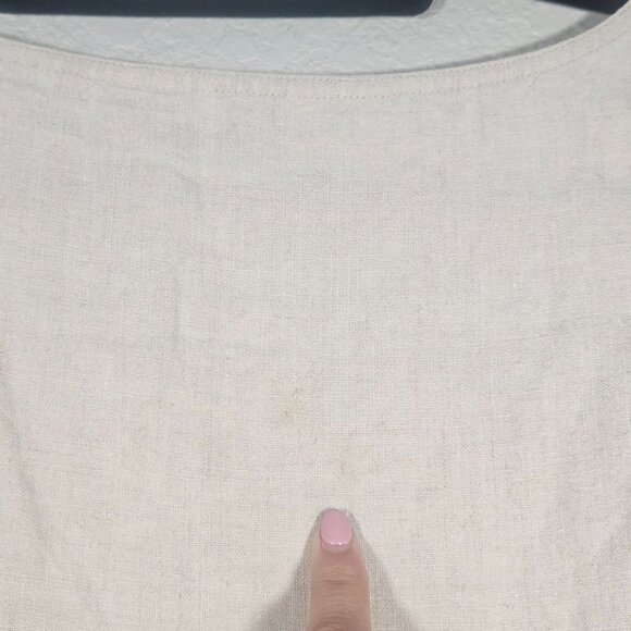 J Jill Natural Linen Women’s Tank Top Med Minimalist Capsule Resort Coastal Chic - Picture 6 of 10